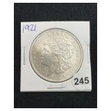 1921 Morgan Silver Dollar Coin