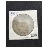 1881 O Morgan Silver Dollar Coin
