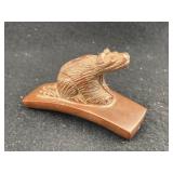 Beaver Effigy Stone Pipe Indian Artifact Arrowhead