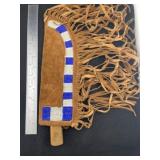 Beaded Sheath & Knife Indian Artifact Arrowhead