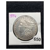 1896 Morgan Silver Dollar Coin