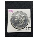 1896 Morgan Silver Dollar Coin