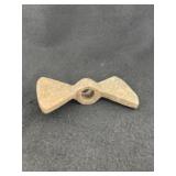 Bow-Tie Bannerstone Indian Artifact Arrowhead