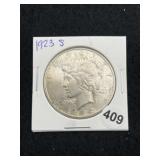 1923 S Peace Silver Dollar Coin