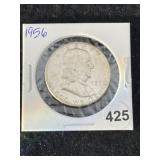 1956 Franklin Half Dollar Silver Coin