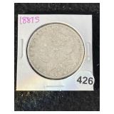 1881 S Morgan Silver Dollar Coin