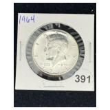 1964 Kennedy Half Dollar Silver Coin
