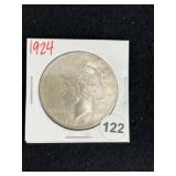 1924 Peace Silver Dollar Coin