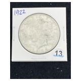 1922 Peace Silver Dollar Coin