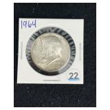 1964 Kennedy Half Dollar Silver Coin