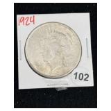 1924 Peace Silver Dollar Coin