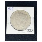 1922 Peace Silver Dollar Coin