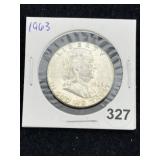 1963 Franklin Half Dollar Silver Coin