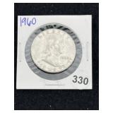 1960 Franklin Half Dollar Silver Coin