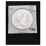 1 Ounce .999 Fine Silver Coin