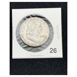 1962 Franklin Half Dollar Silver Coin