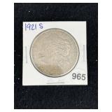 1921 S Morgan Silver Dollar Coin