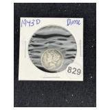 1943 D Mercury Dime Coin