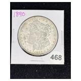 1890 Morgan Silver Dollar Coin