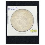 1922 D Peace Silver Dollar Coin