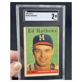 1958 Topps Ed Mathews Baseball Card