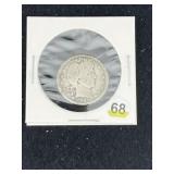 1907 Barber Quarter Coin