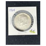 1964 Kennedy Half Dollar Silver Coin