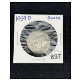 1959 D Washington Quarter Coin