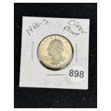 1986 S Washington Quarter Coin