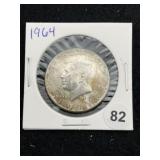 1964 Kennedy Half Dollar Silver Coin