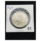 1964 Kennedy Half Dollar Silver Coin