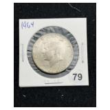 1964 Kennedy Half Dollar Silver Coin