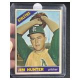 1966 Topps Catfish Hunter Baseball Card