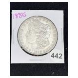 1885 Morgan Silver Dollar Coin
