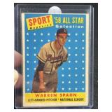 1958 Topps Warren Spahn Baseball Card