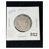 1915 Barber Quarter Coin