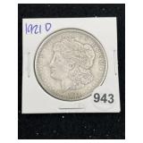 1921 D Morgan Silver Dollar Coin