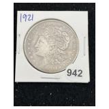 1921 Morgan Silver Dollar Coin