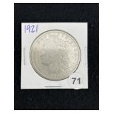 1921 Morgan Silver Dollar Coin