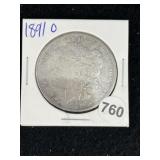 1891 O Morgan Silver Dollar Coin