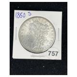 1880 S Morgan Silver Dollar Coin