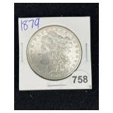 1879 Morgan Silver Dollar Coin