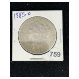1885 O Morgan Silver Dollar Coin