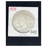 1924 Peace Silver Dollar Coin