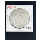 1925 S Peace Silver Dollar Coin
