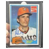1981 Topps Nolan Ryan Hand Signed Authentic Autogr