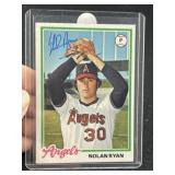1978 Topps Nolan Ryan Hand Signed Authentic Autogr