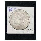1901 O Morgan Silver Dollar Coin