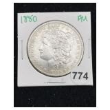 1880 AU Morgan Silver Dollar Coin