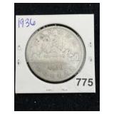 1926 Canadian Silver Dollar Coin